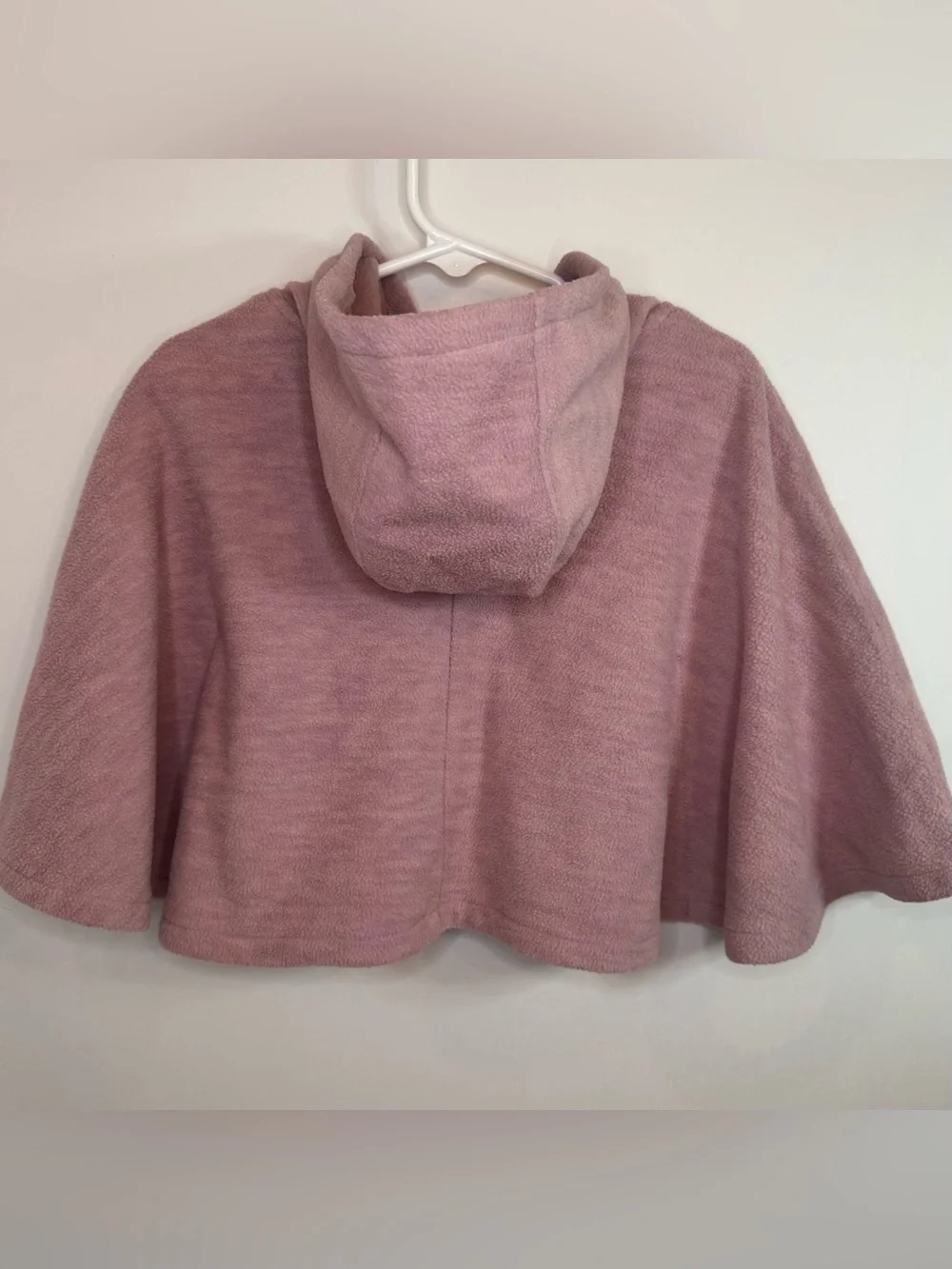 Toddler Girls' Plum Pink Micro Fleece Old Navy Hooded Poncho Cape Jacket 18-24mo